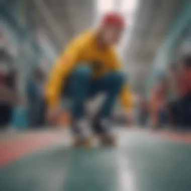 Artistic representation of color psychology in skate fashion