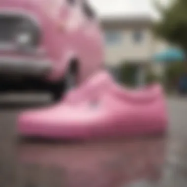 Customized Pink Vans Custom pink Vans with unique designs