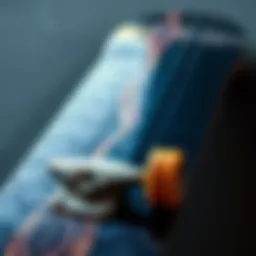 Close-up view of the Impala skateboard showcasing its unique deck design