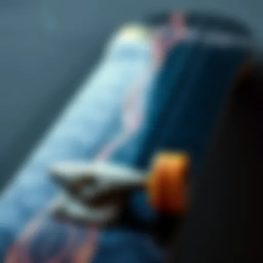 Close-up view of the Impala skateboard showcasing its unique deck design