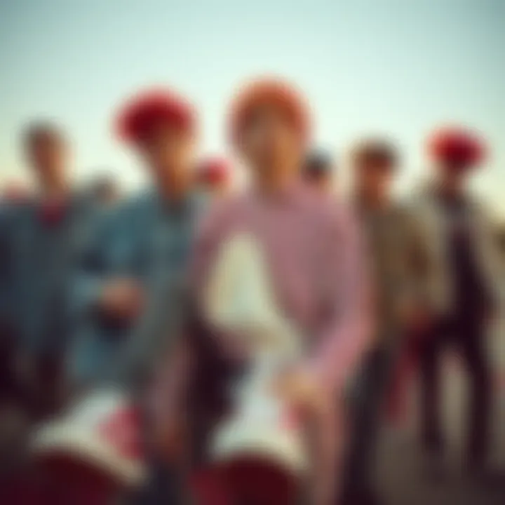 Group of stylish individuals wearing checkered Vans