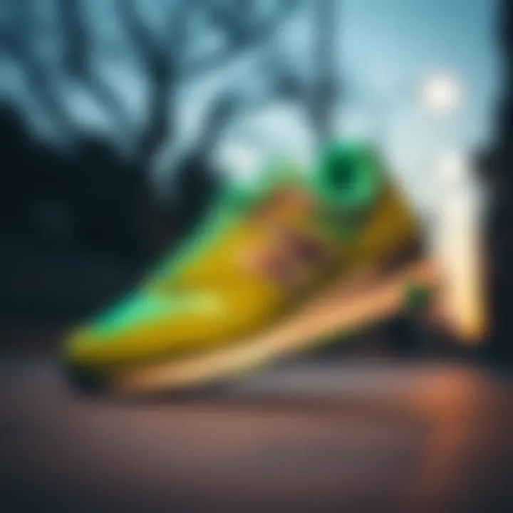 Elegant Design of New Balance 997h Green Elegantly designed New Balance 997h Green sneaker showcasing its vibrant colorway and sleek silhouette