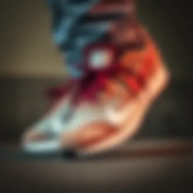 Close-up view of the Nike VNTG 77 sneaker showcasing its unique design elements