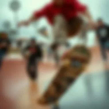 A collage of iconic skateboarding moments that defined the Old Skool era