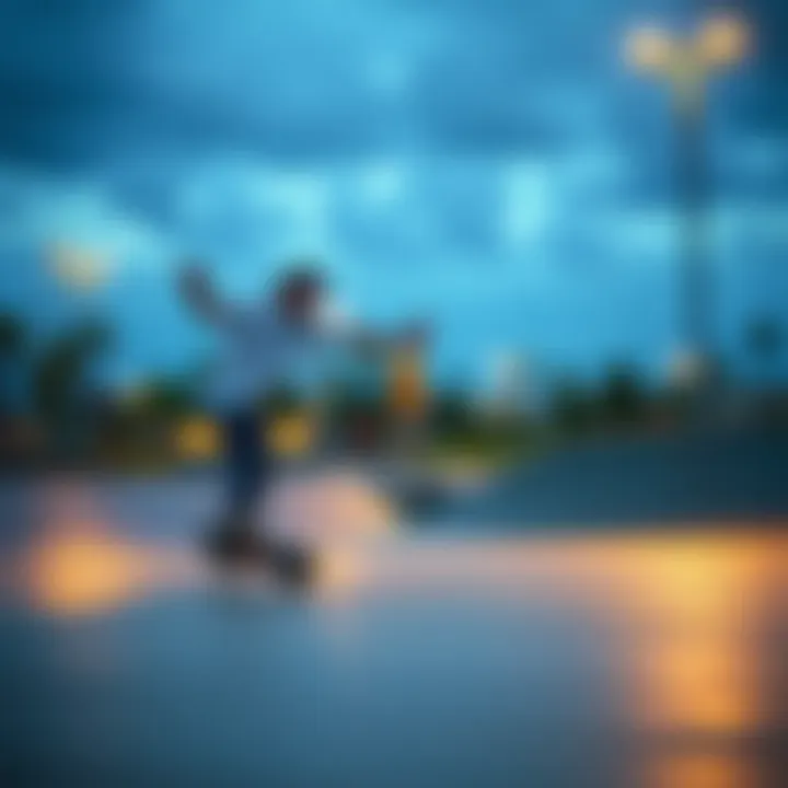 A vibrant skate park scene illustrating the current influence of Old Skool culture