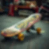 A vintage skate deck showcasing the quintessential Old Skool design