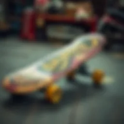 A vintage skate deck showcasing the quintessential Old Skool design