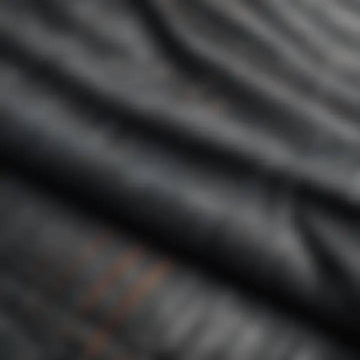 A detailed view of the Primitive skate jacket showcasing its unique fabric texture.