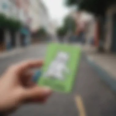 A skater using the Ripndip wallet in an urban environment