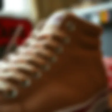 Detailing of Vans Canvas Hi Close-up of the Vans Canvas Hi detailing and materials