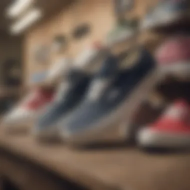 Display of Vans Authentic shoes in a retail setting