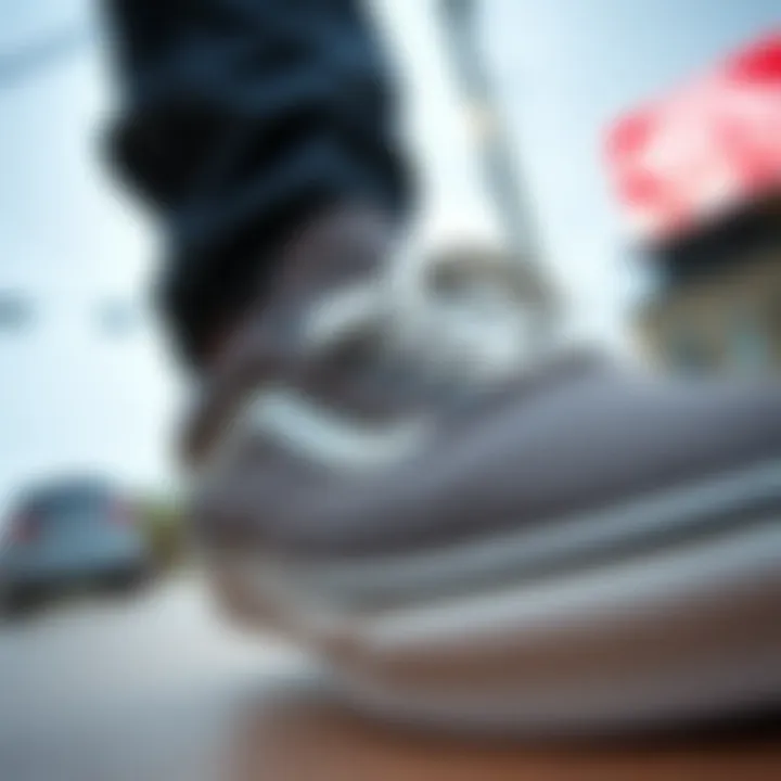 Close-up of Vans Atwood Gray performance features