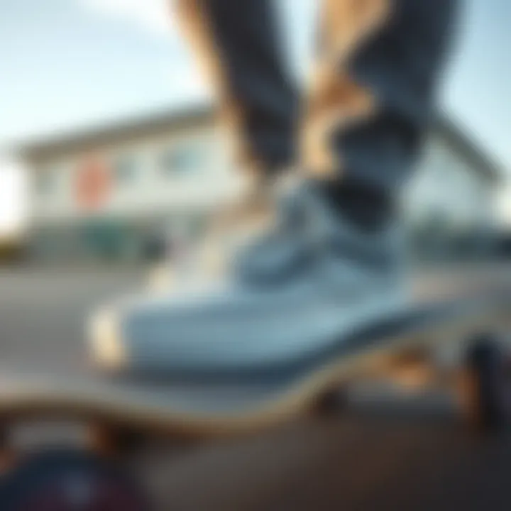 Vans Atwood Gray in a skateboarding environment