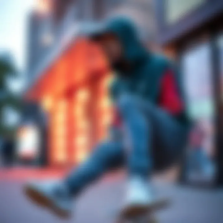 Trendy skate apparel reflecting current fashion trends