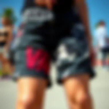 Vans shorts showcasing diverse styles and colors