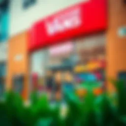 Vans store exterior showcasing skateboards and shoes