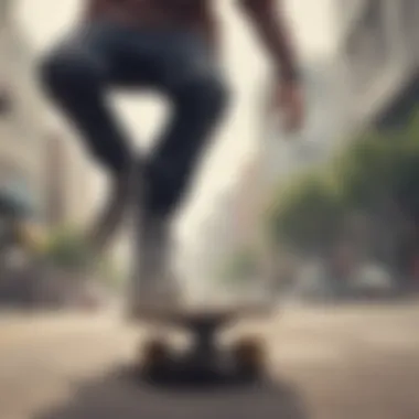 A skateboarder performing tricks while wearing budget-friendly shoes