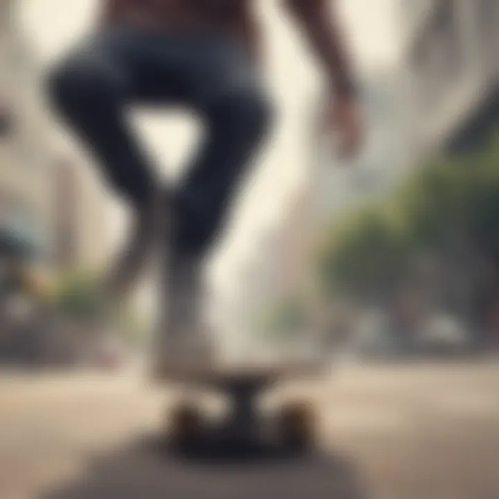 A skateboarder performing tricks while wearing budget-friendly shoes