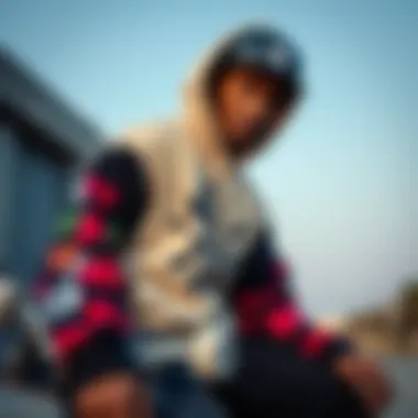 Personal Style in Skateboarding Skateboarder showcasing personal style with unique hoodie