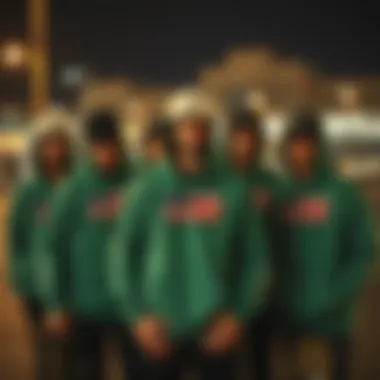 Community and Connection in Hypland Flag Hoodies Group of skateboarders wearing Hypland Flag Hoodies together