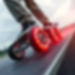 Innovative heated skateboard wheels in action on a ramp