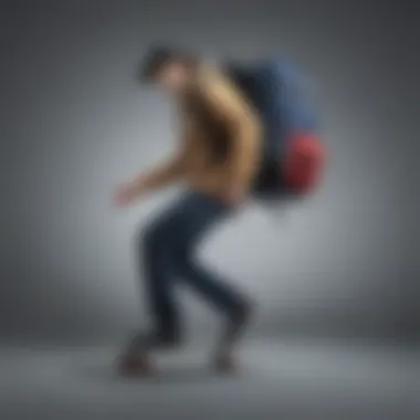 A skateboarder using the Herschel Seventeen Pack while performing tricks