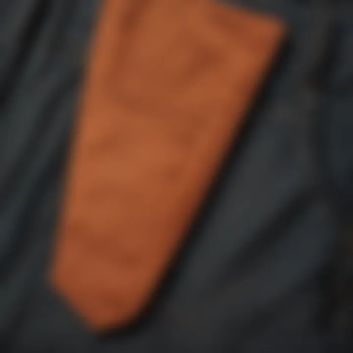 A close-up view of high waisted Dickies showcasing their fabric texture and stitching details.