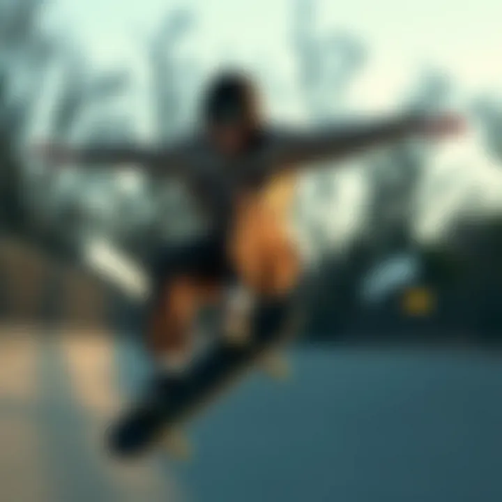 Functionality Meets Style: The Skater's Choice A skater wearing the Hundreds long sleeve while performing a trick