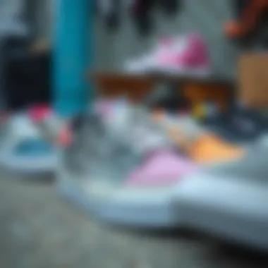 A collection of Hyper C raw shoes showcasing different colorways and styles.