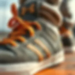 A close-up of Hyper C raw shoes highlighting their unique design and texture.