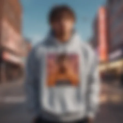 Juice WRLD graphic hoodie displayed in an urban setting, showcasing its unique design