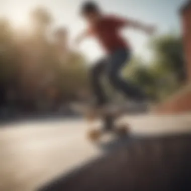 Balance in Skateboarding Stops Visual guide on the importance of balance while stopping on a skateboard