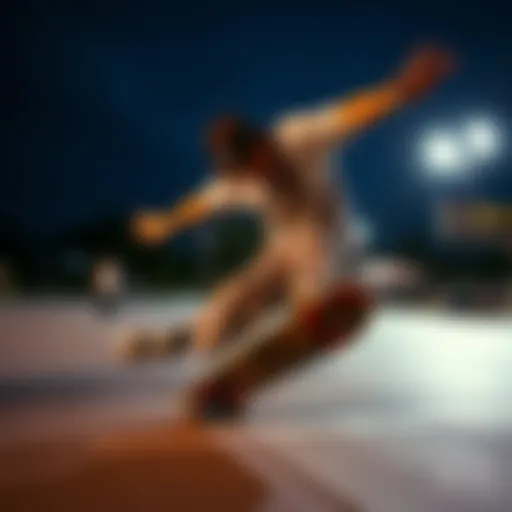 Dynamic execution of the Converse Move on a skateboard