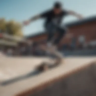 Dynamic skateboarder showcasing Vans on a ramp