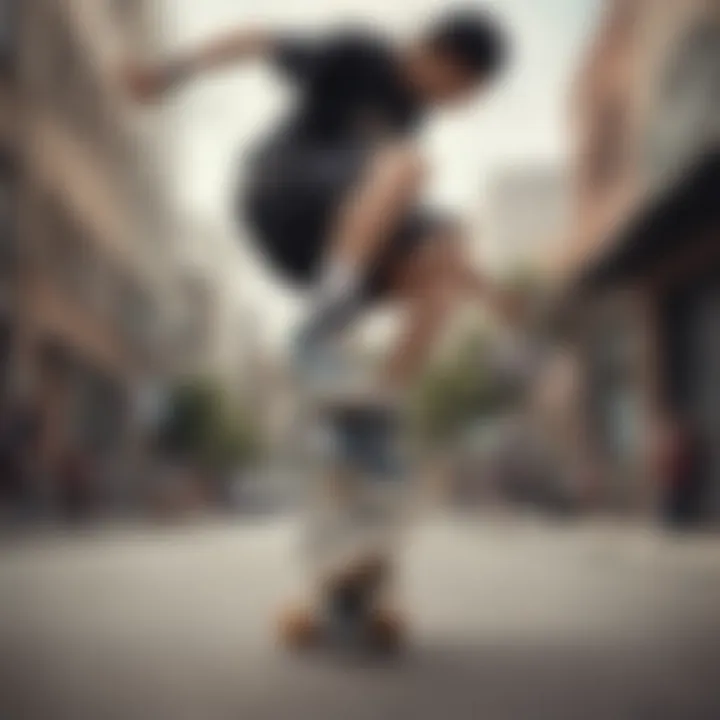 A skateboarder performing tricks while wearing budget-friendly shoes