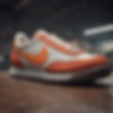 Close-up of Nike Daybreak shoe design details