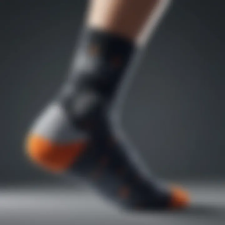 Detailed view of care instructions for Nike Dri-Fit cushioned socks