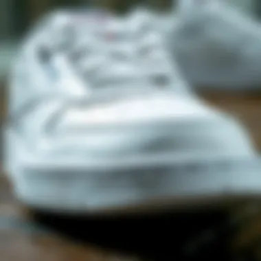 Materials and Craftsmanship of the Reebok Club C Off White Close-up of Reebok Club C Off White materials