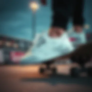 Reebok Club C Off White Integrated into Skate Culture Reebok Club C Off White in a skateboarding setting