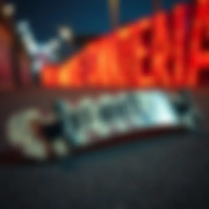 Off-White Inspired Skateboard Deck A stylish skateboard deck showcasing Off-White designs