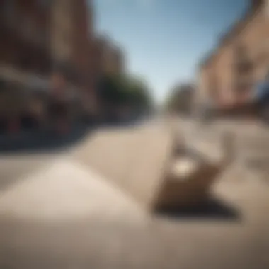 A bustling urban environment showcasing various skateboard barriers in use.