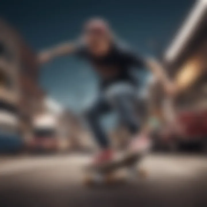 Skateboarder wearing the Independent Truck Company hat while performing a trick