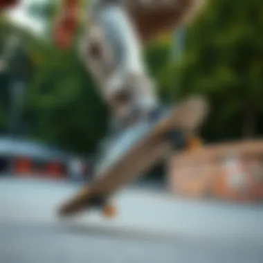 Skateboarder performing a trick wearing Vans Old Skool Leopard Print shoes