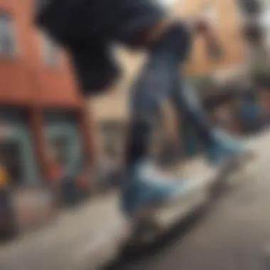 Skater performing a trick wearing Stance socks