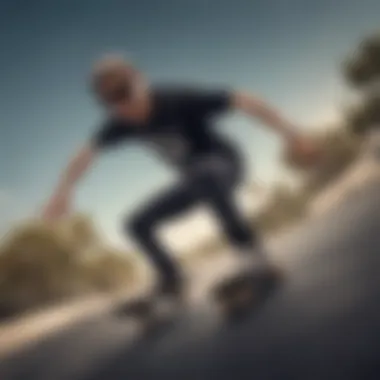 Skater performing a trick while wearing wraparound sunglasses