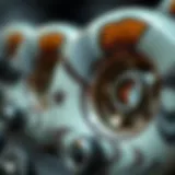 Close-up view of Spitfire 50mm skateboard wheels showcasing their design and texture