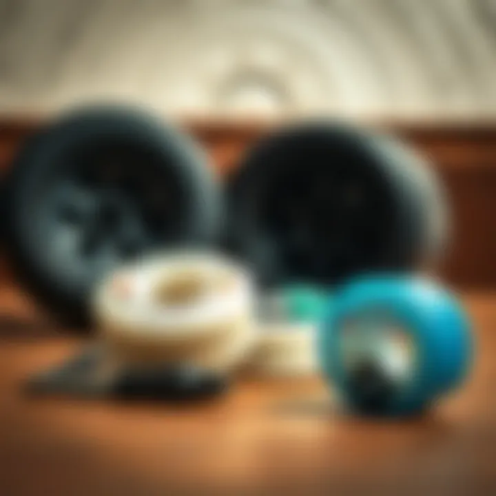 Essential Maintenance Tools for Spitfire 50mm Wheels Skateboard maintenance tools beside Spitfire 50mm wheels