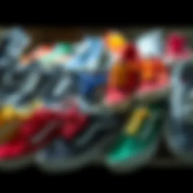Cultural Significance and Variety A collection of Vans Old Skool sneakers in various colors and styles, representing their cultural significance