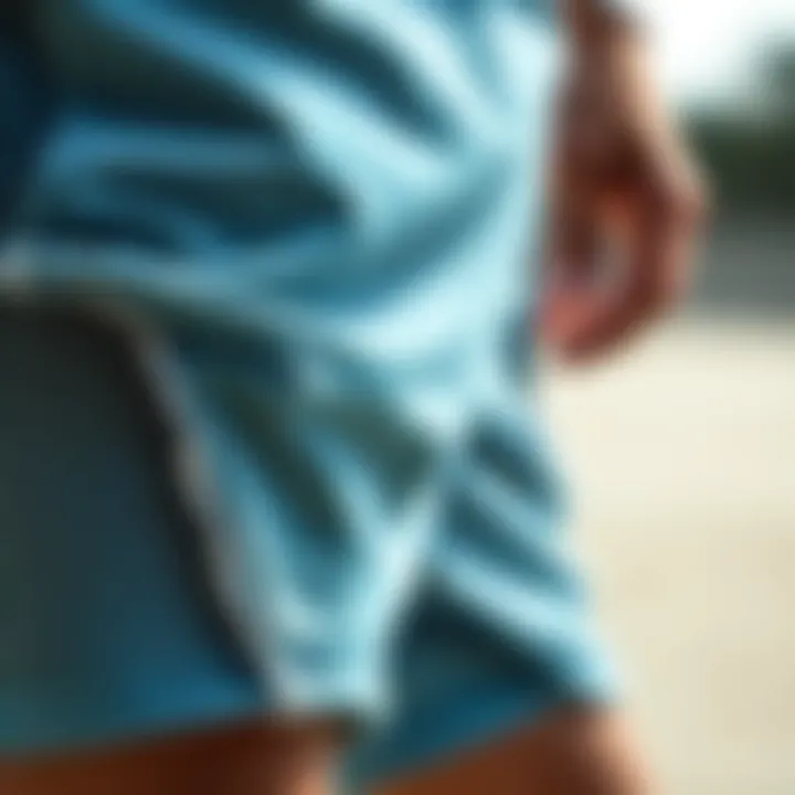 Breathable Fabric of Mesh Shorts Close-up of breathable fabric showcasing the texture of mesh shorts