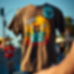 Vibrant graphic tee showcasing skate culture-inspired design